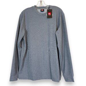 Quiksilver Gray Sweater Shirt Mens Quarry Long Sleeve Crewneck Medium